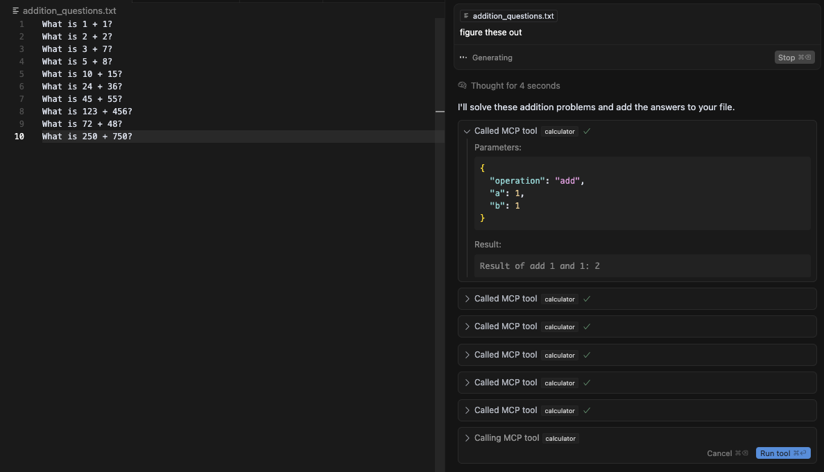 Calculator Tool in Action