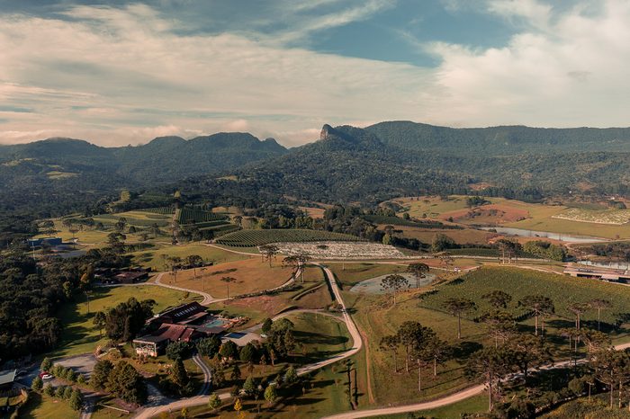 Vista aérea da serra