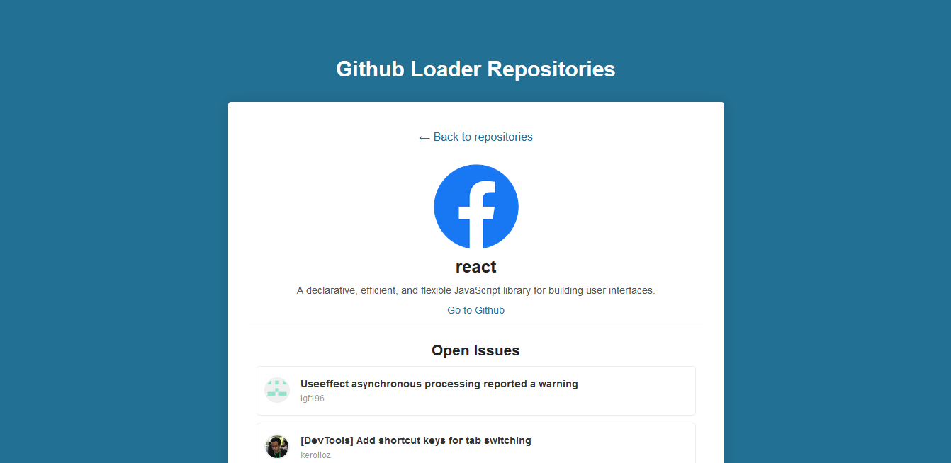 GitHub - rodrilima/github-loader-repositories: React Project that loads ...