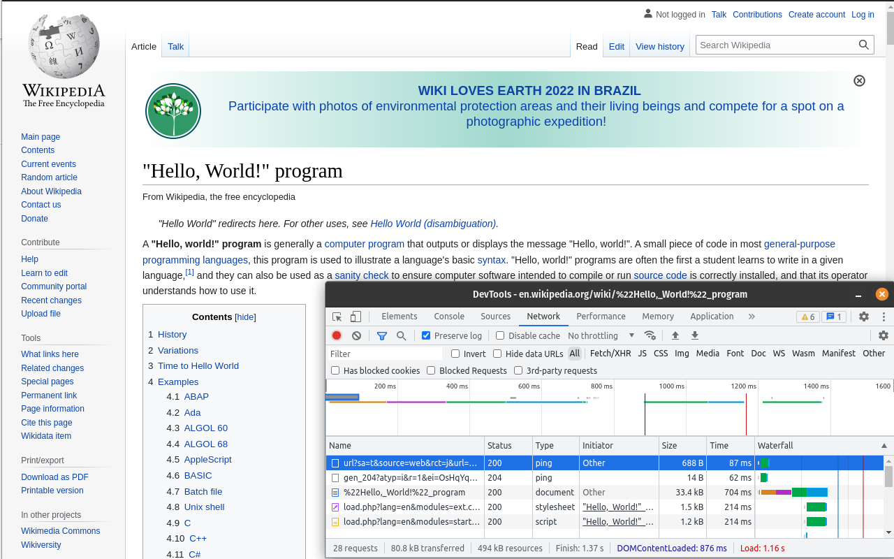 Google Search proxy request highlighted on Firefox monitor