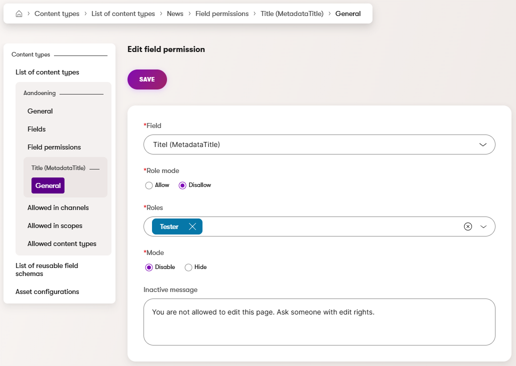 Field Permissions Demo