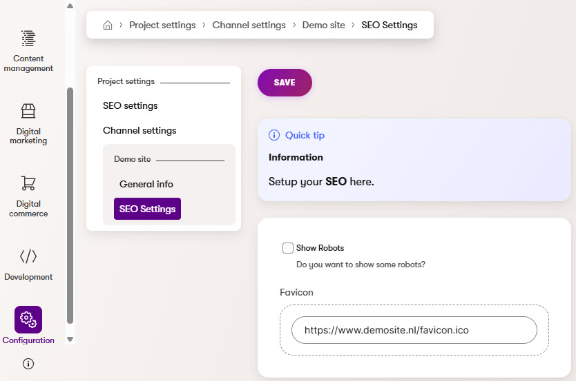 Project Settings Demo