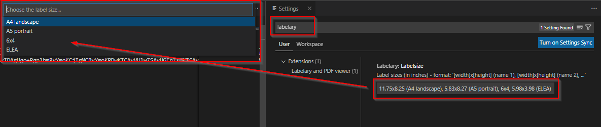 labelary settings