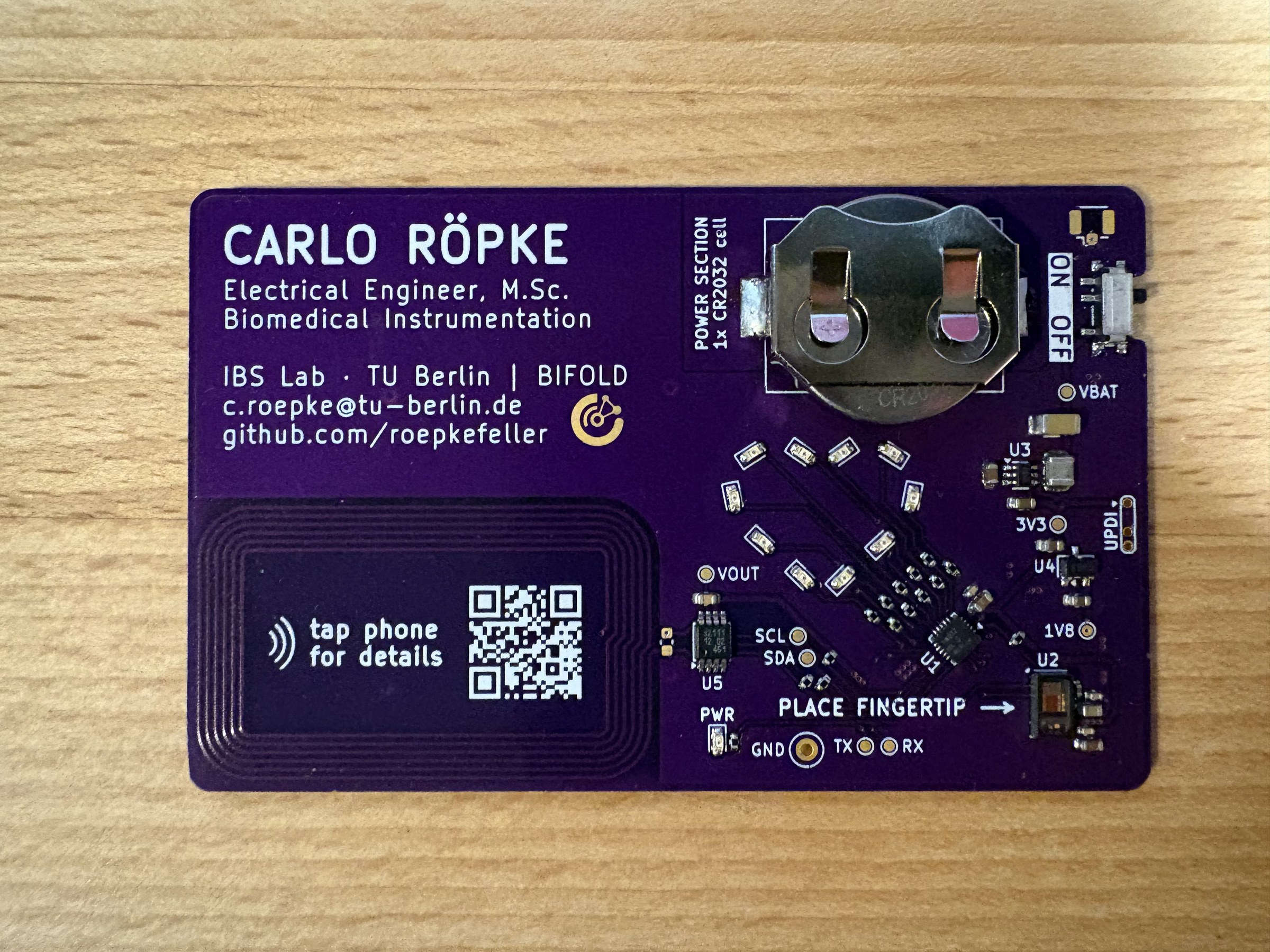 Business card, from the project README