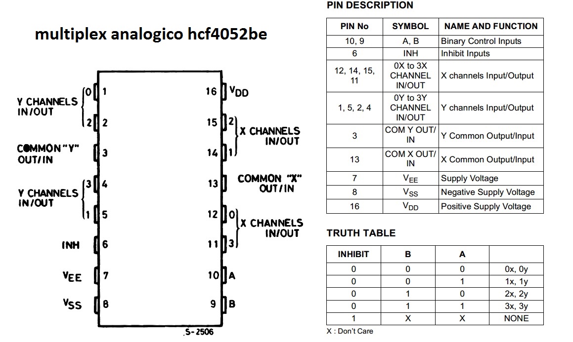 74hc4052d схема включения