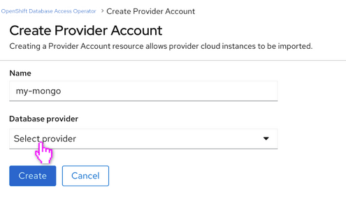 provider account creation