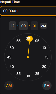 Nepali Clock Picker