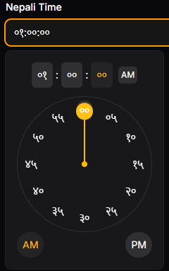 Nepali Clock Picker
