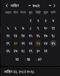 Nepali DateTime Picker