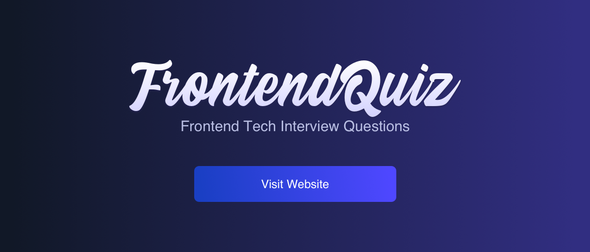 Frontend-Tech Interview Questions