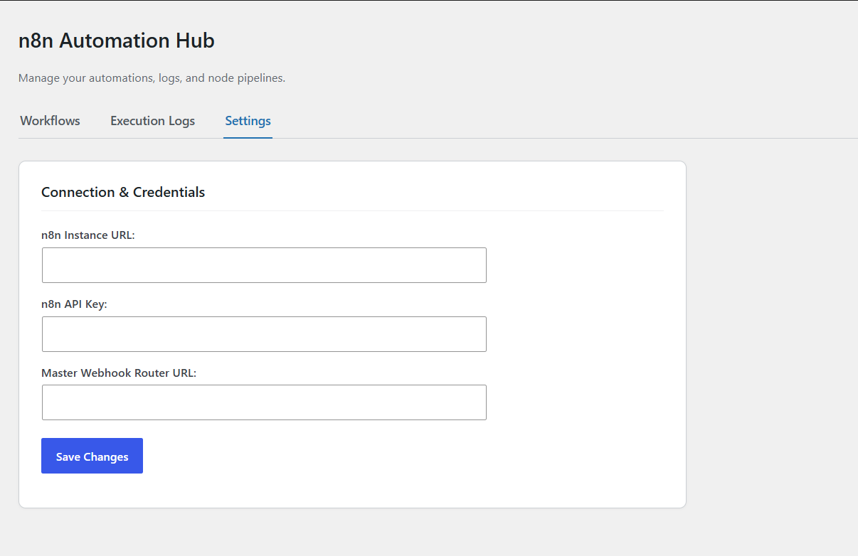 Settings tab