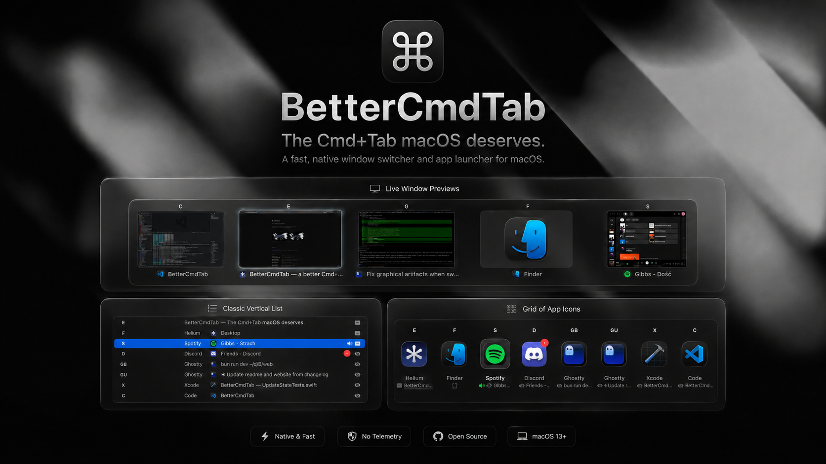 BetterCmdTab — скриншот 1