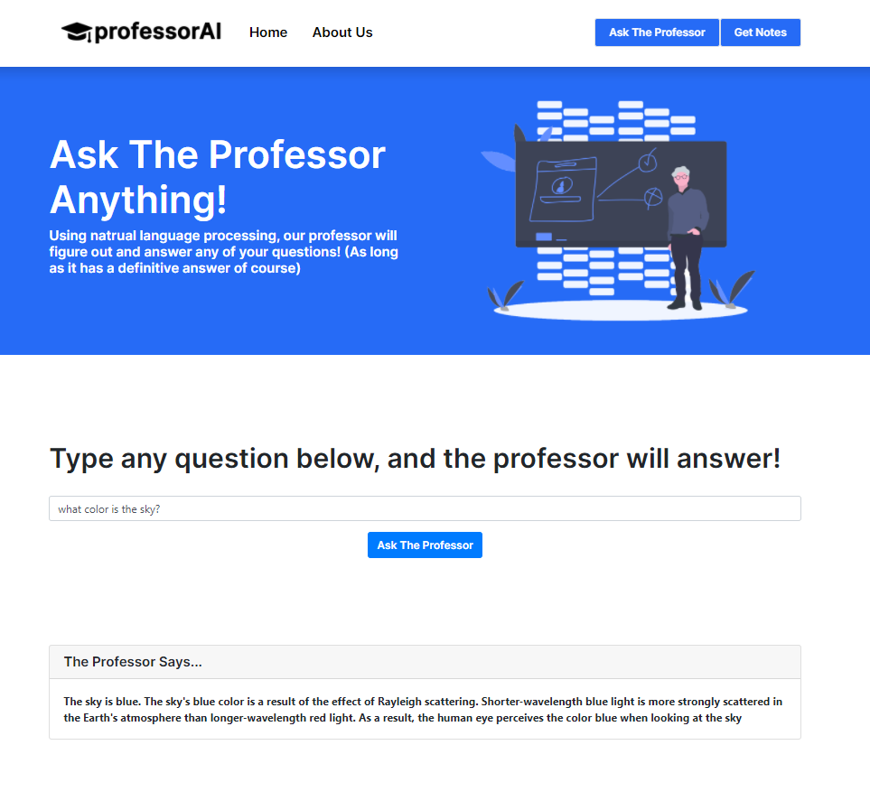 example ask the professor