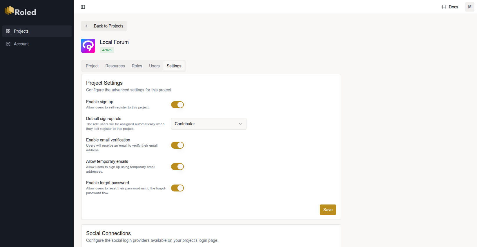 Project Settings