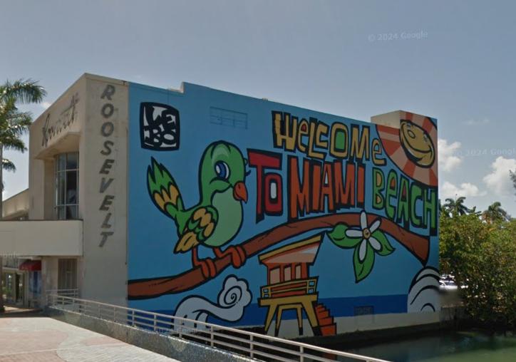 Lugar real que inspiró Vice Beach Welcome Mural