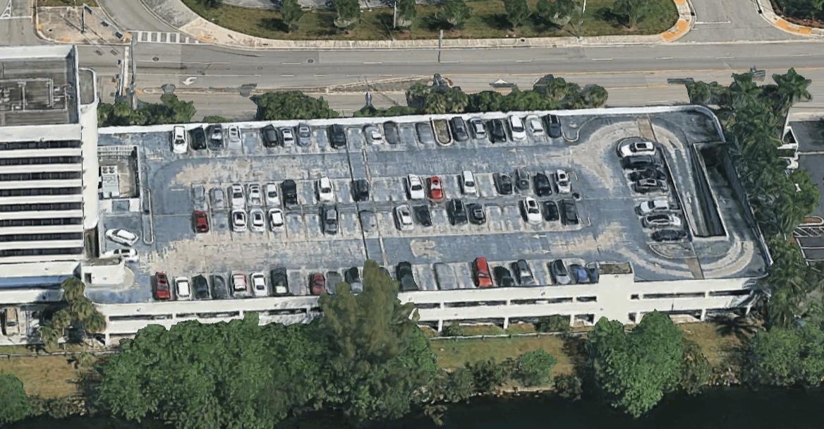 Real place that inspired Banner Parking Garage