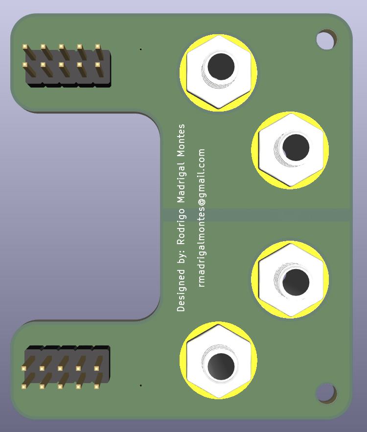 Vista 3D Trasera de la PCB