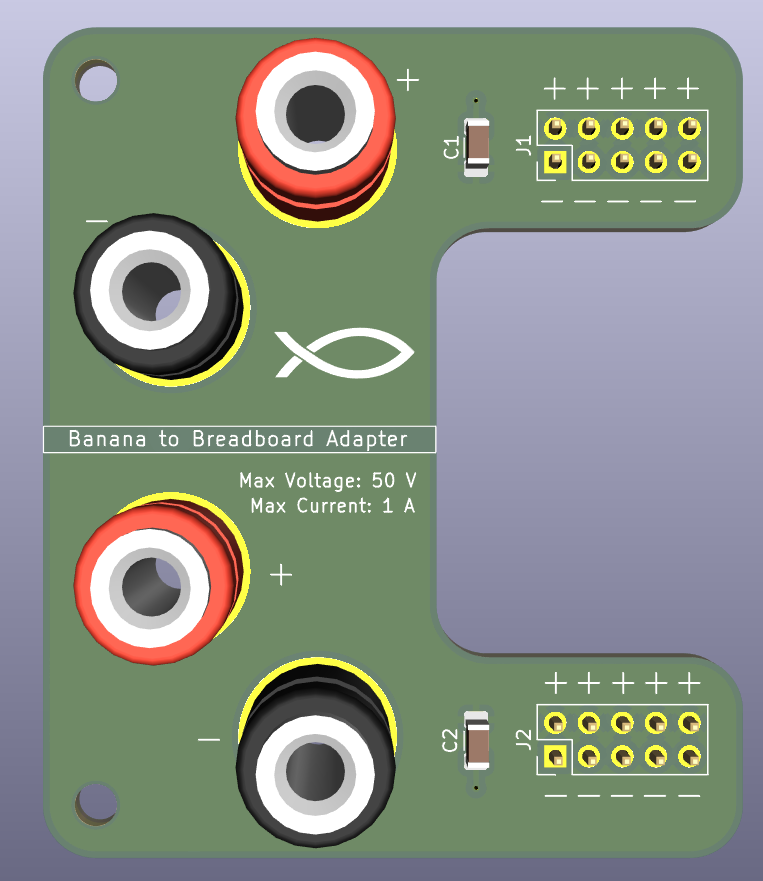 Vista 3D Frontal de la PCB