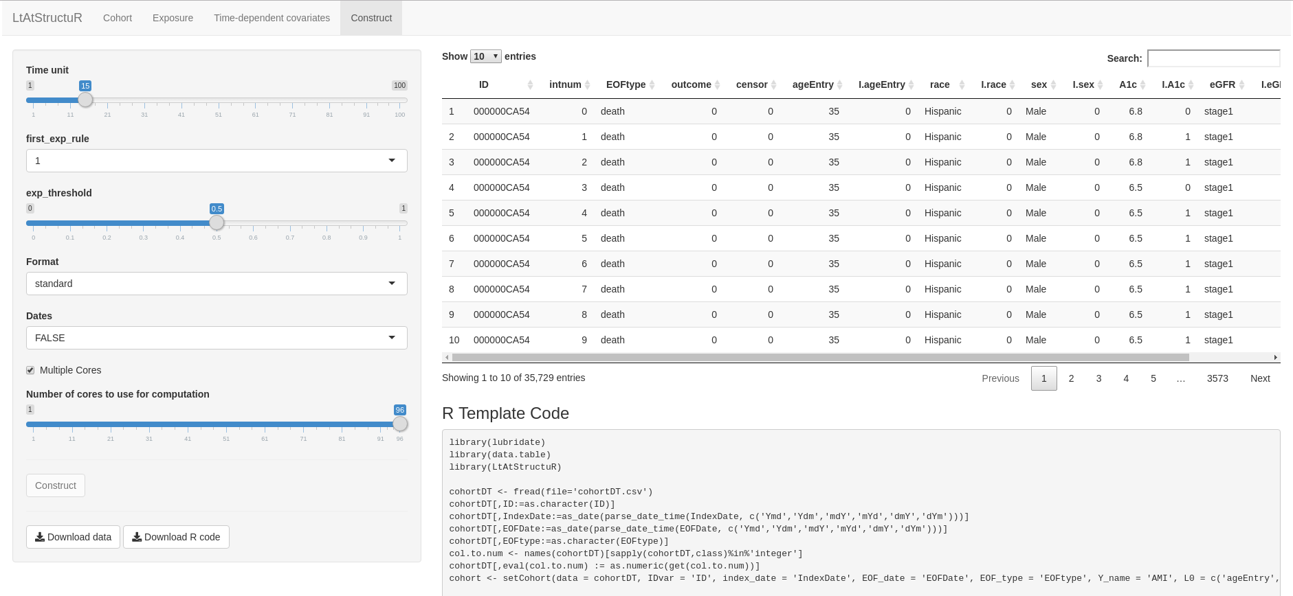 LtAtStructur Shiny App - Construct.