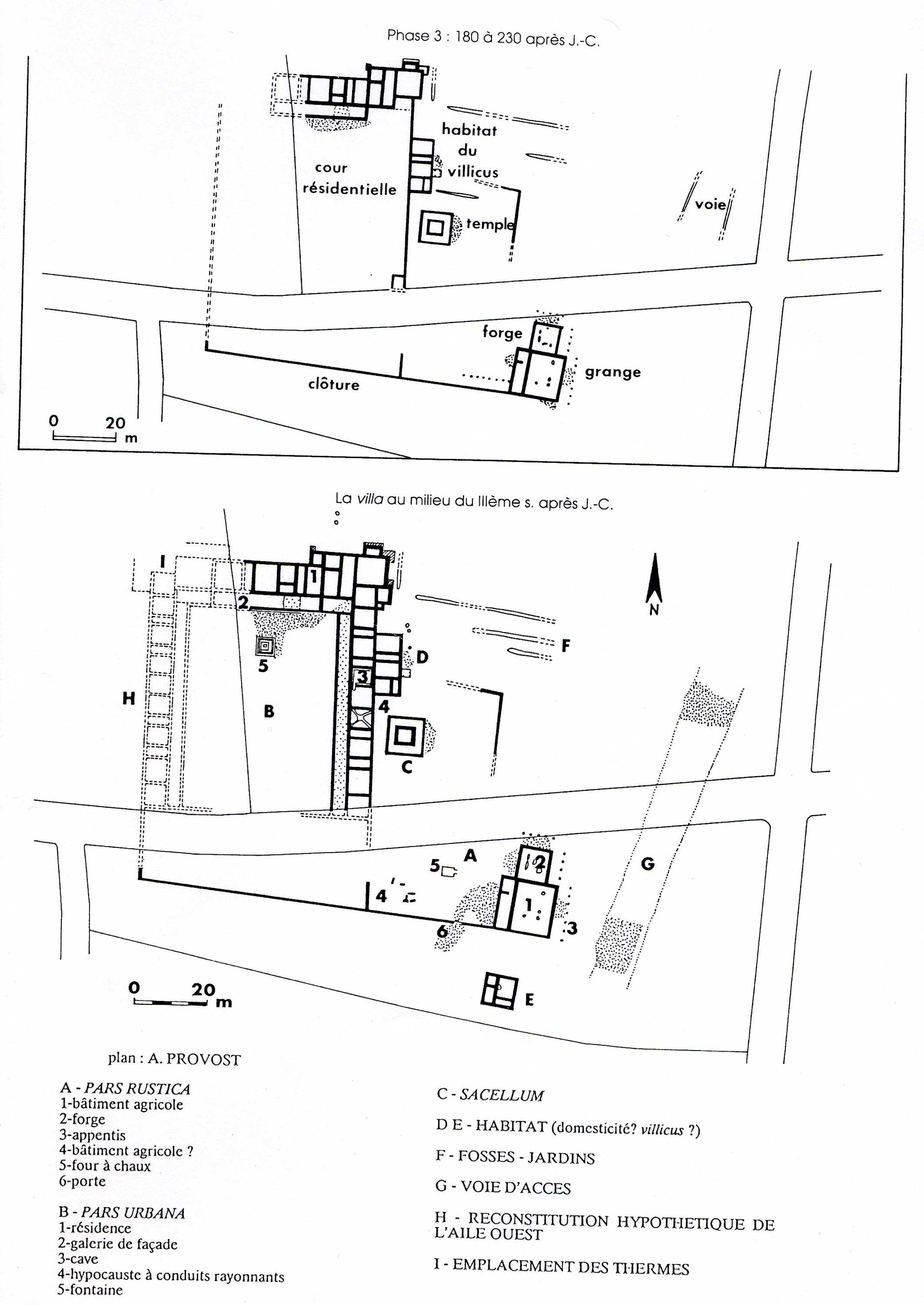These images are three maps that show the development of Noyal - Châtillon-sur-Seiche (Ille-et-Vilaine) over time from 1 year A.D. or after J.C. to 180 A.D. or J.C.