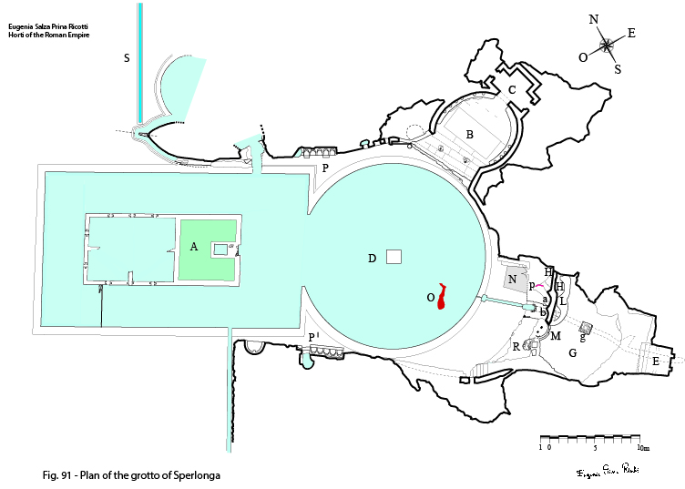 Plan. the general garden plan of Sperlonga.