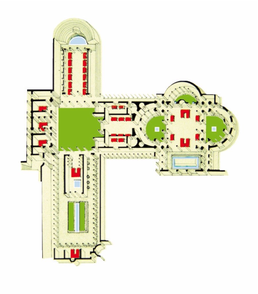 Isometric plan of the Stadium-garden at Hadrian's Villa