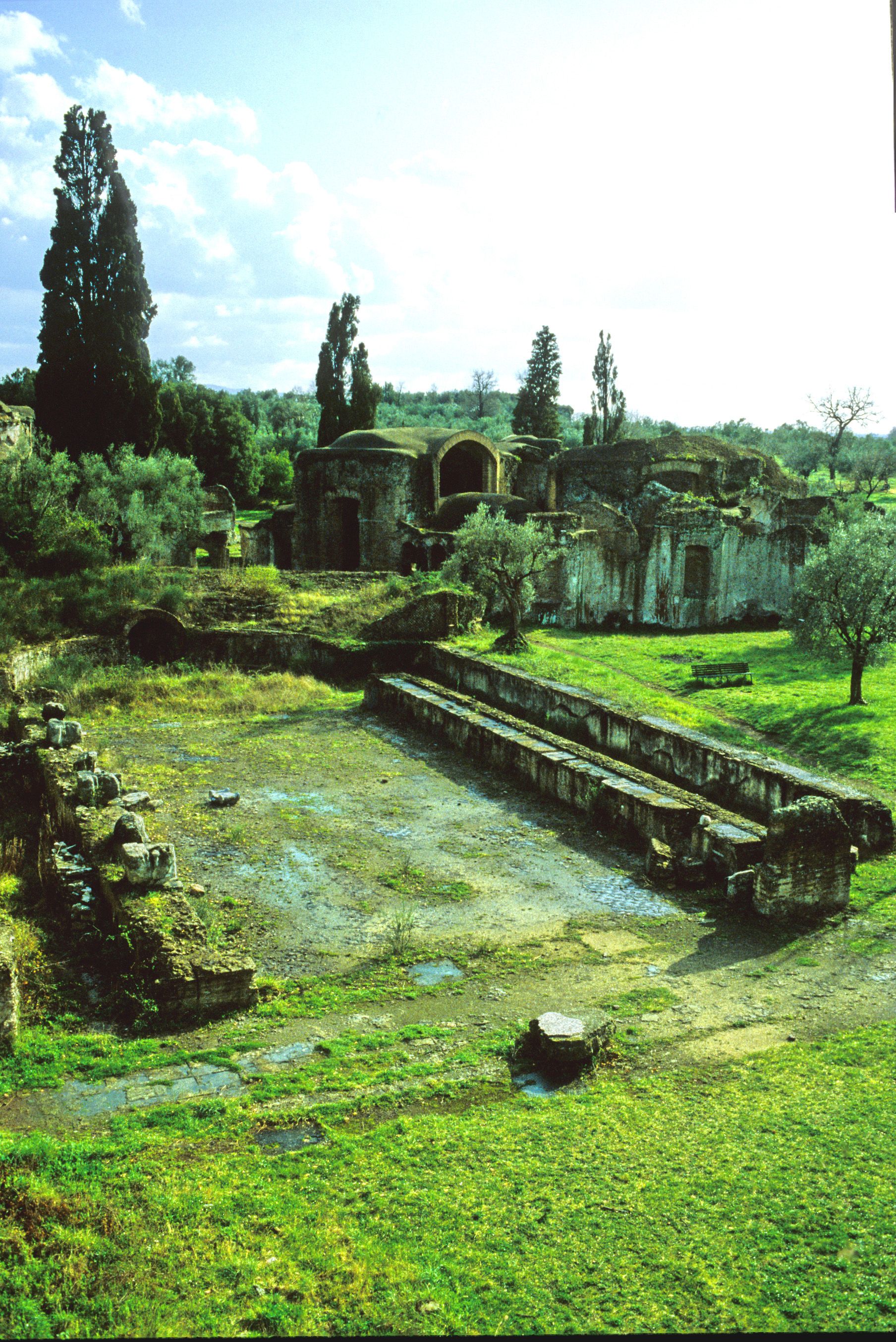 Photograph of the Southern Garden in the Stadium-garden at Hadrian's Villa