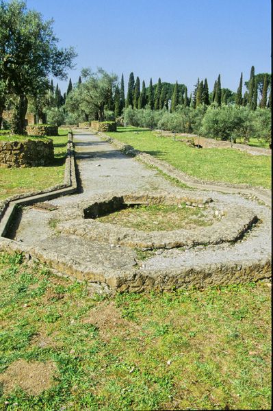 Photograph of the Euripus in the Terraced garden of the Libraries at Hadrian's Villa