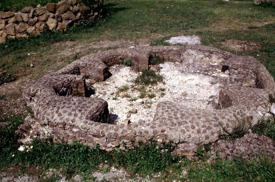 Photograph of a Fountain in the Terraced garden of the Libraries at Hadrian's Villa