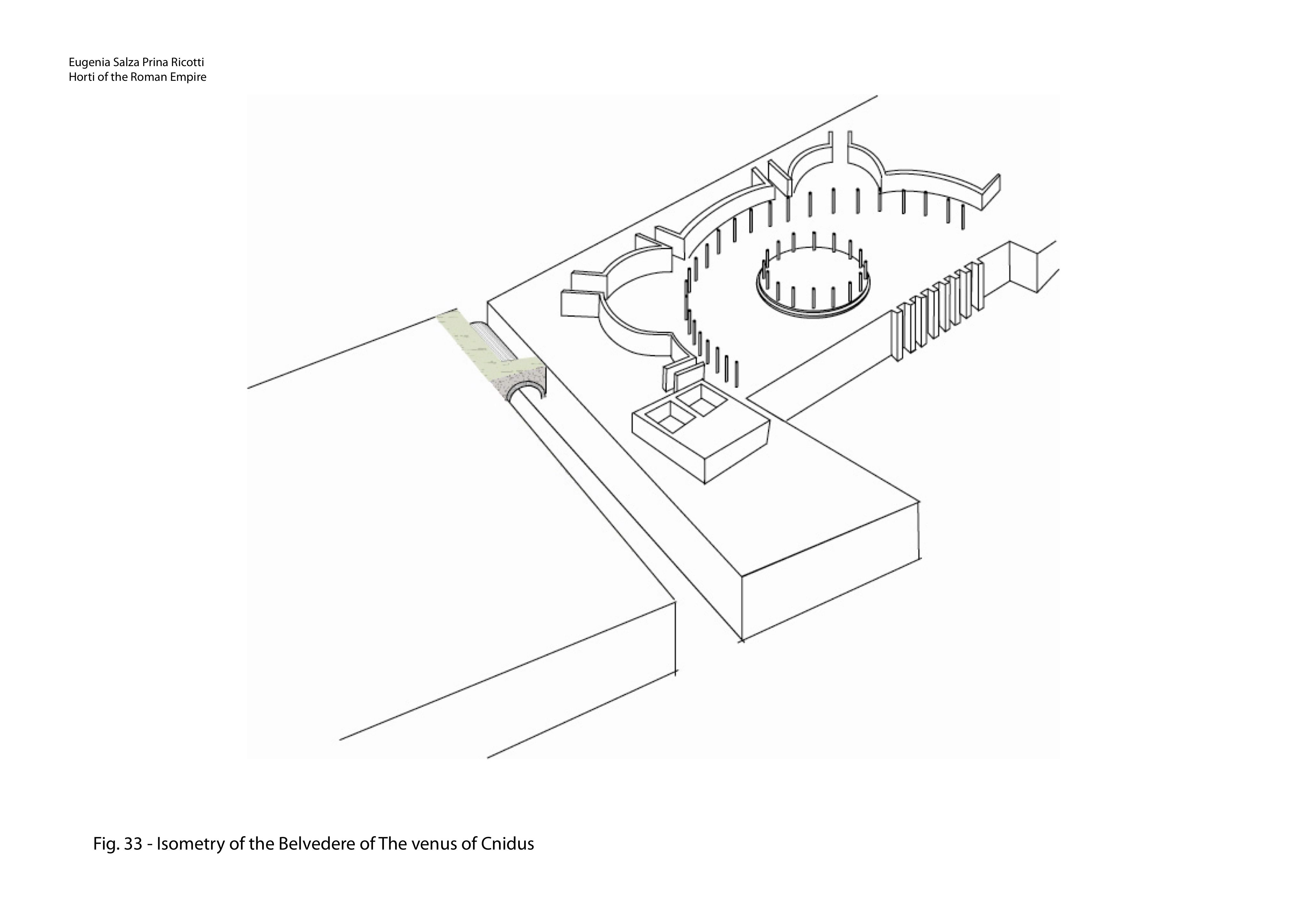 Isometric plan of Belvedere of the Venus of Cnidus at Hadrian's Villa