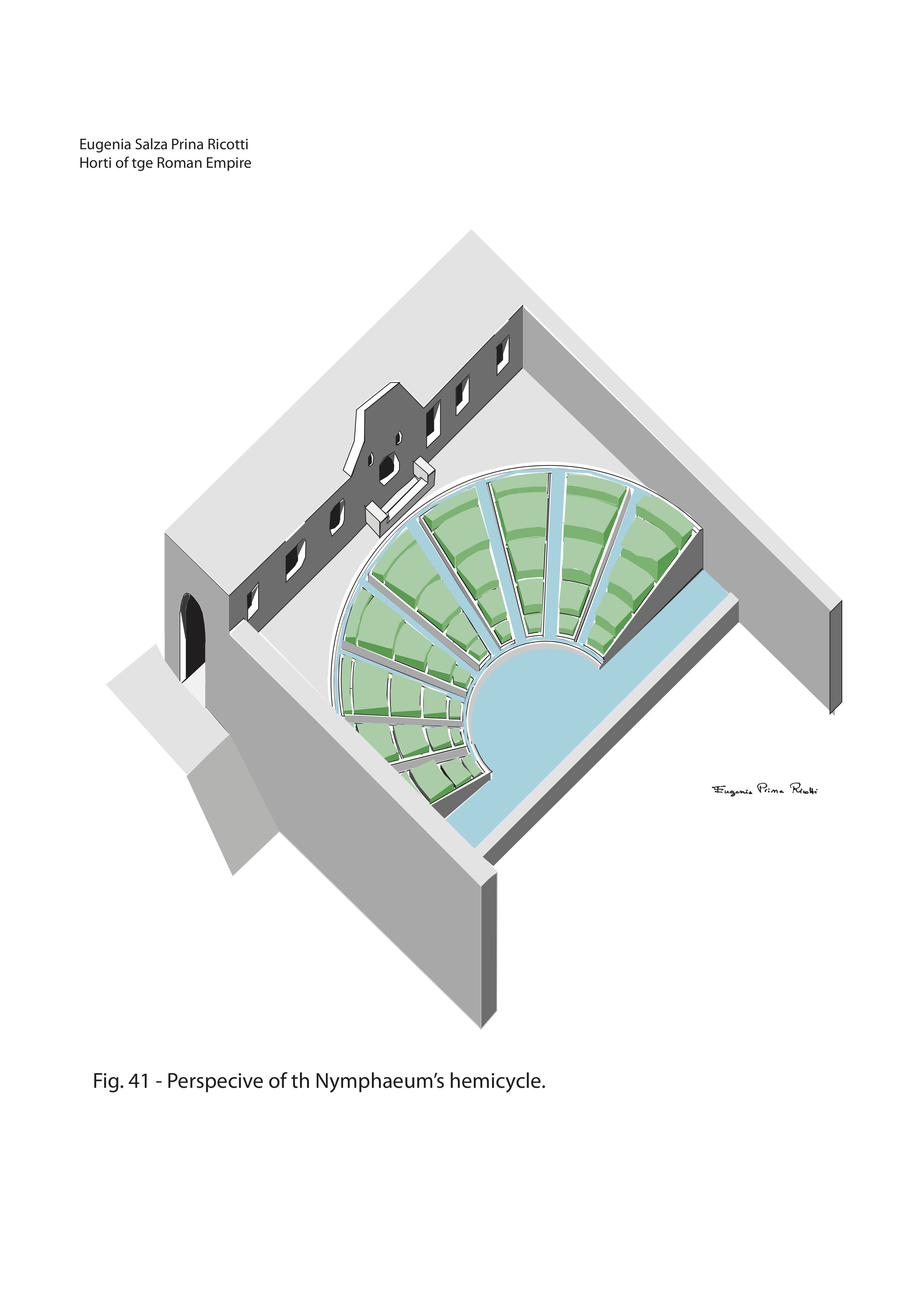 Perspective plan of the Palace Nymphaeum at Hadrian's Villa