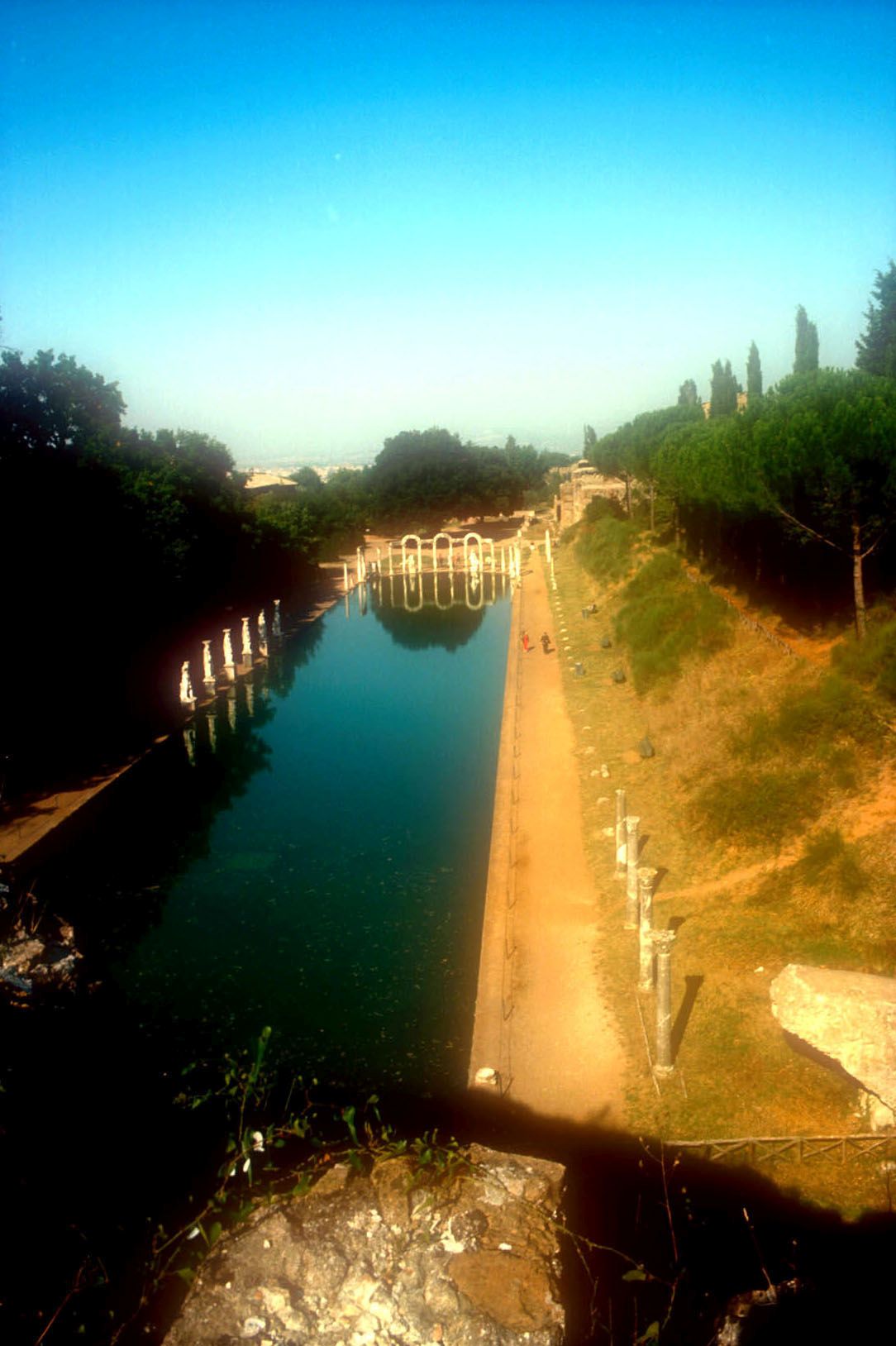 Photograph of the canal at the Canopus at Hadrian's Villa