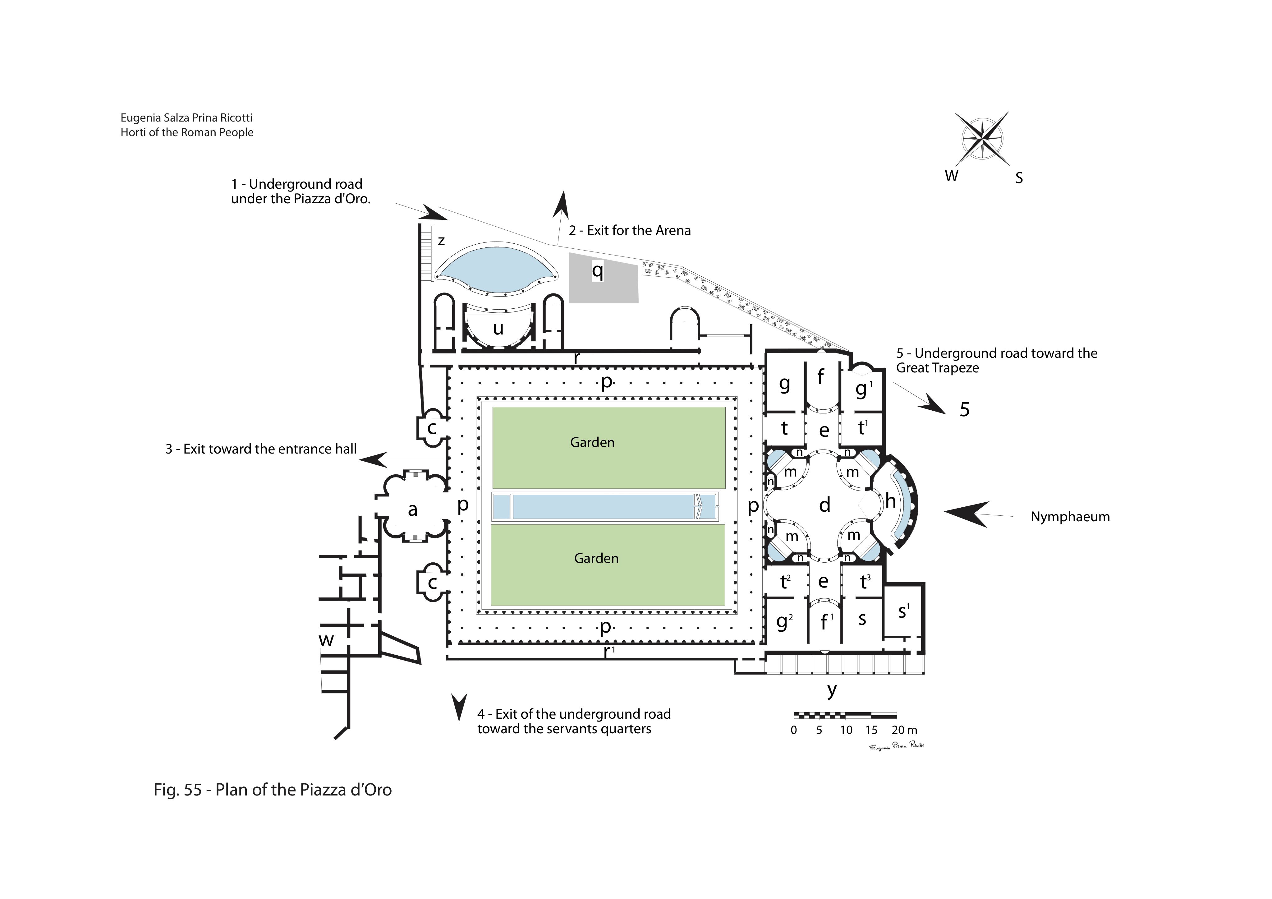 Plan of the Piazza d'Oro at Hadrian's Villa