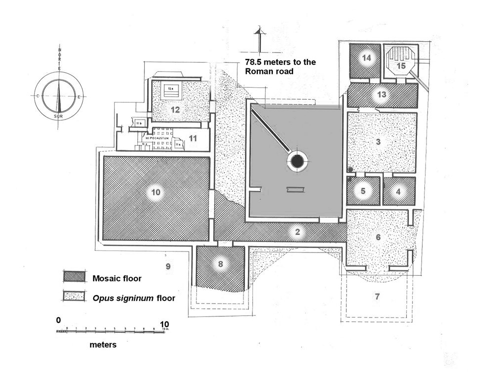 Plan view of Villa de Hinojal at Las Tiendas province, Spain