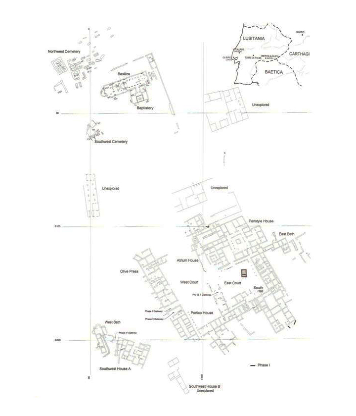 Plan of Villa de Torre de Palma at Monforte Province, Spain