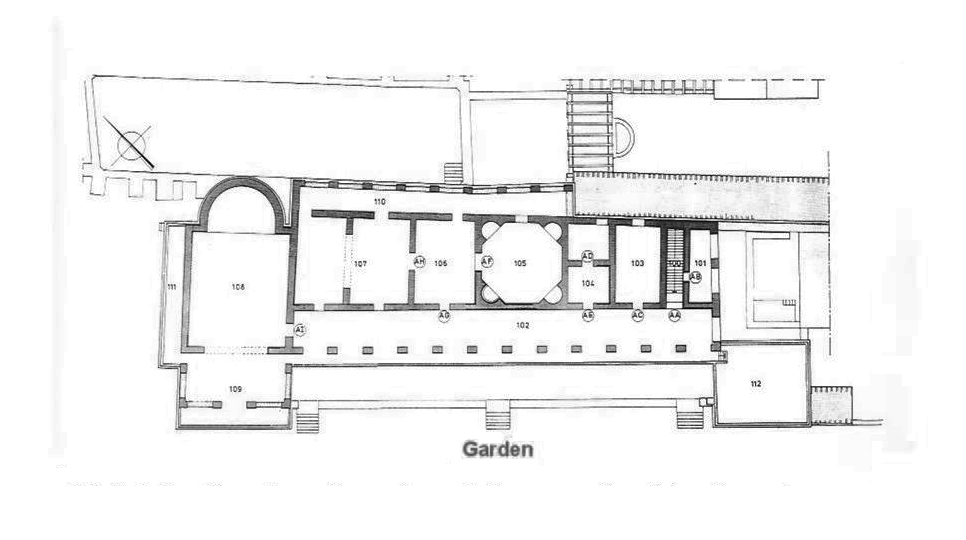 Plan of the Villa Sao Cucufate at Vila de Frades, Spain.