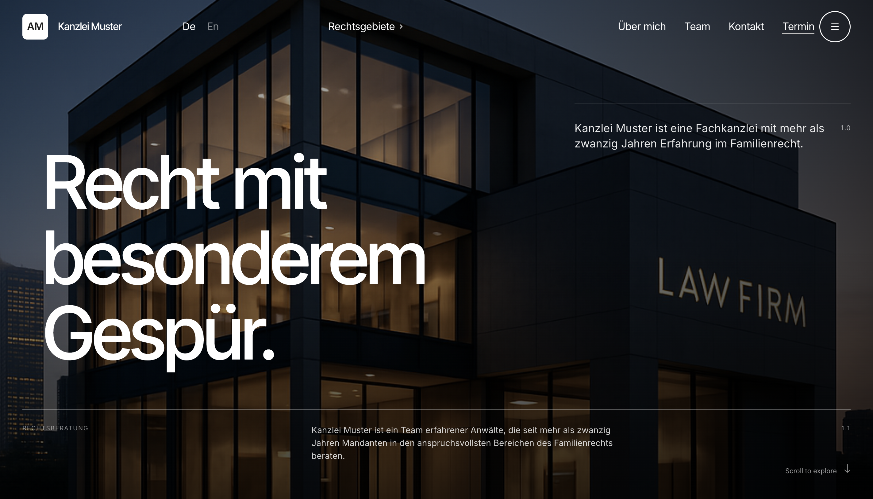 Anwalt One Website