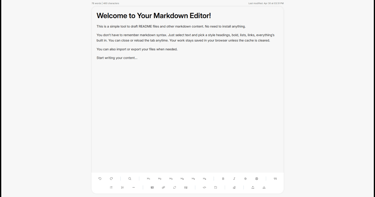 Simple Markdown Editor