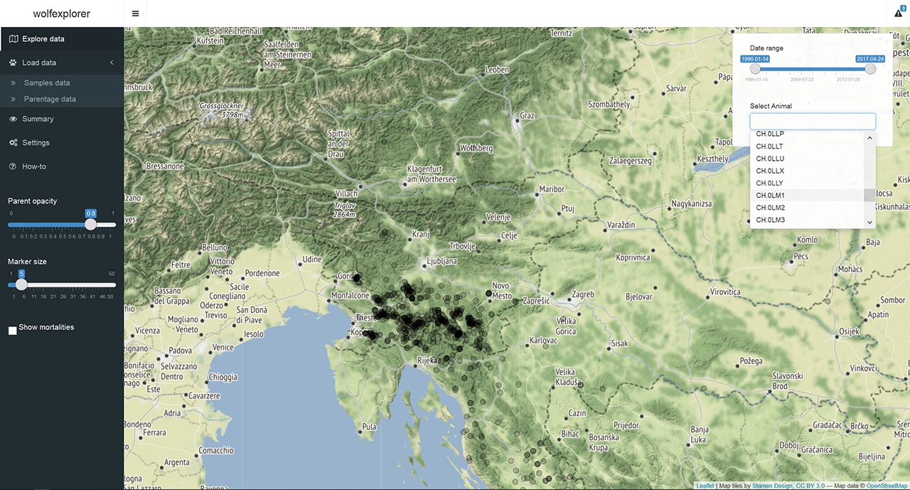 loaded samples and map