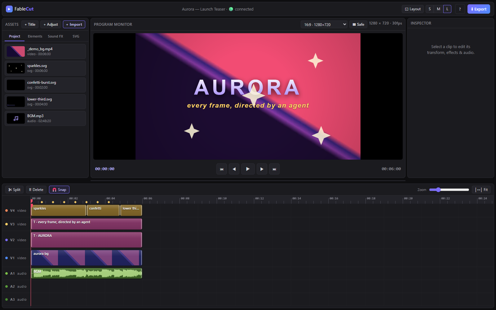 FableCut editor