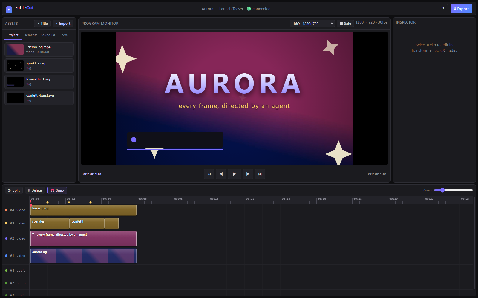 FableCut editor