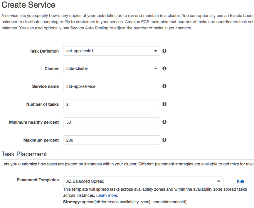 Service configuration