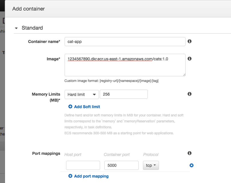 Container configuration