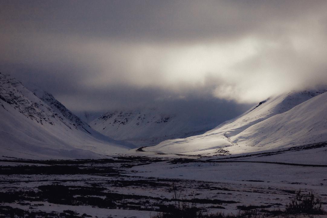 Dalton Highway in Atigun River Valley
