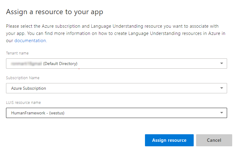 Assign a resource to your app