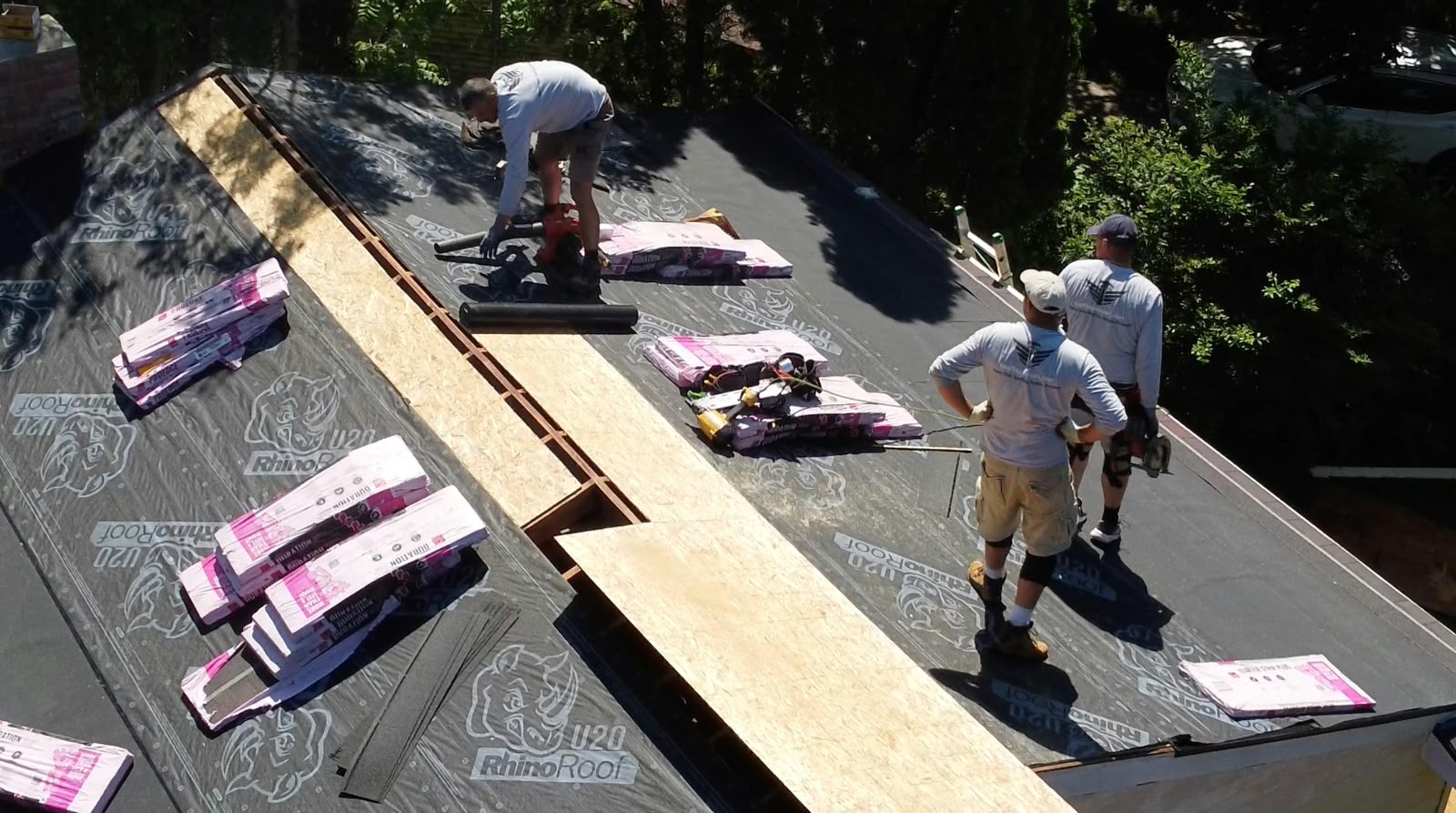 Rooftop Heroes roofer at work