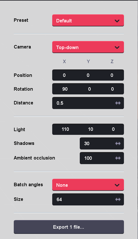 Asset Forge Export Settings