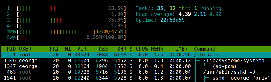 htop command