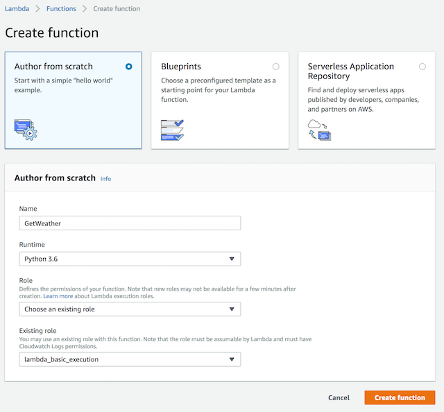 Lambda Function Config