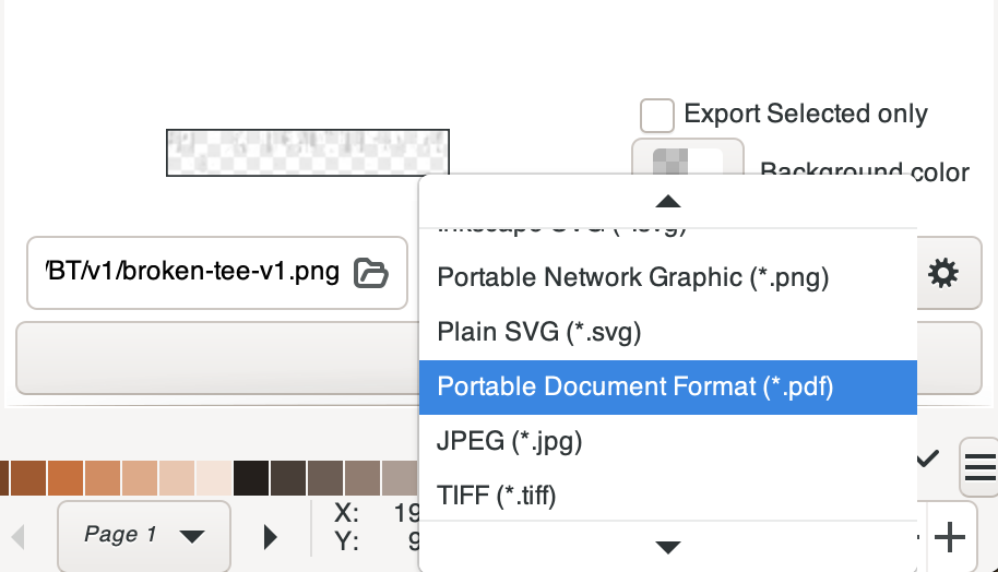 export format